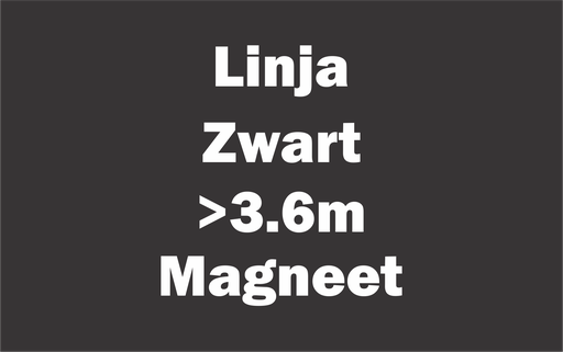 Linja Zwart 24Vdc Magneet Bevestiging >3,6m